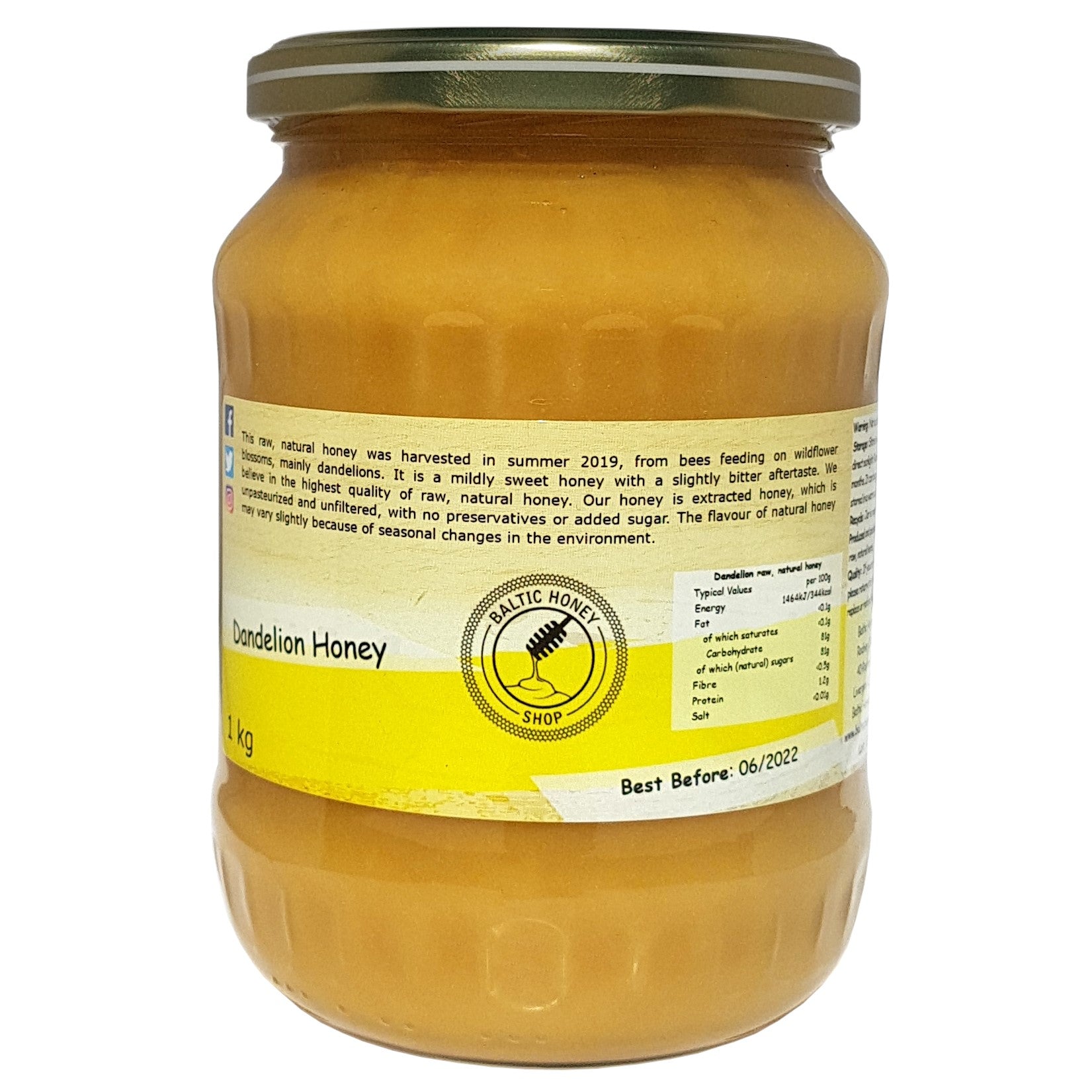 Raw Dandelion Honey (1 kg)