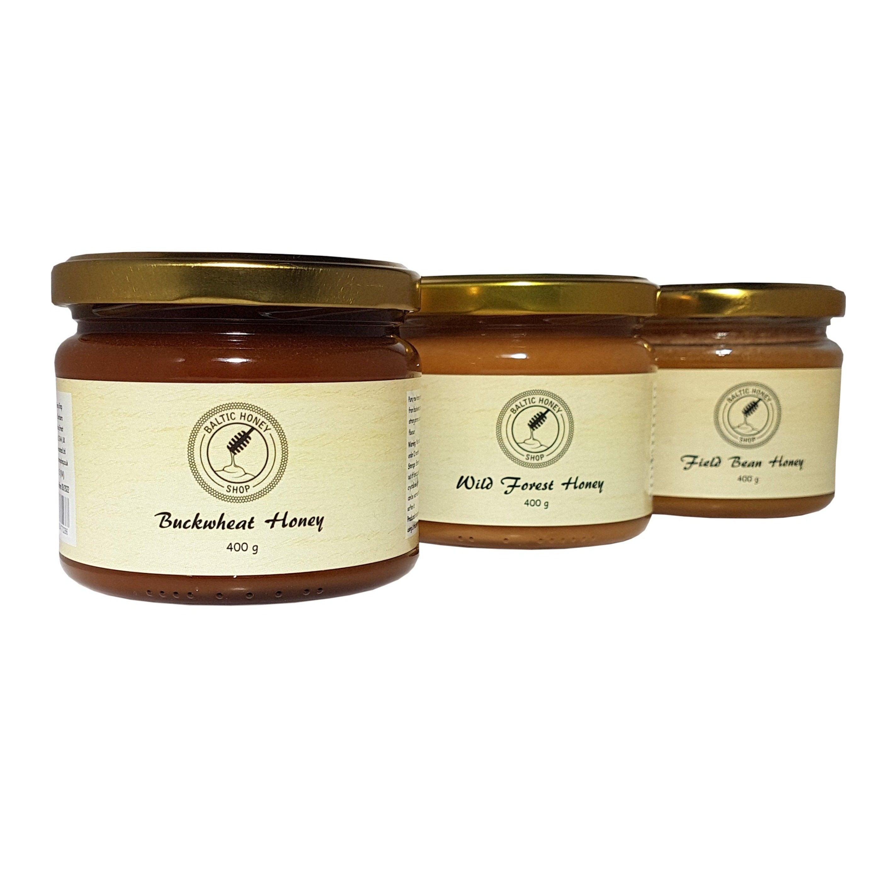 Raw Dark Honey Selection (3 x 400 g)