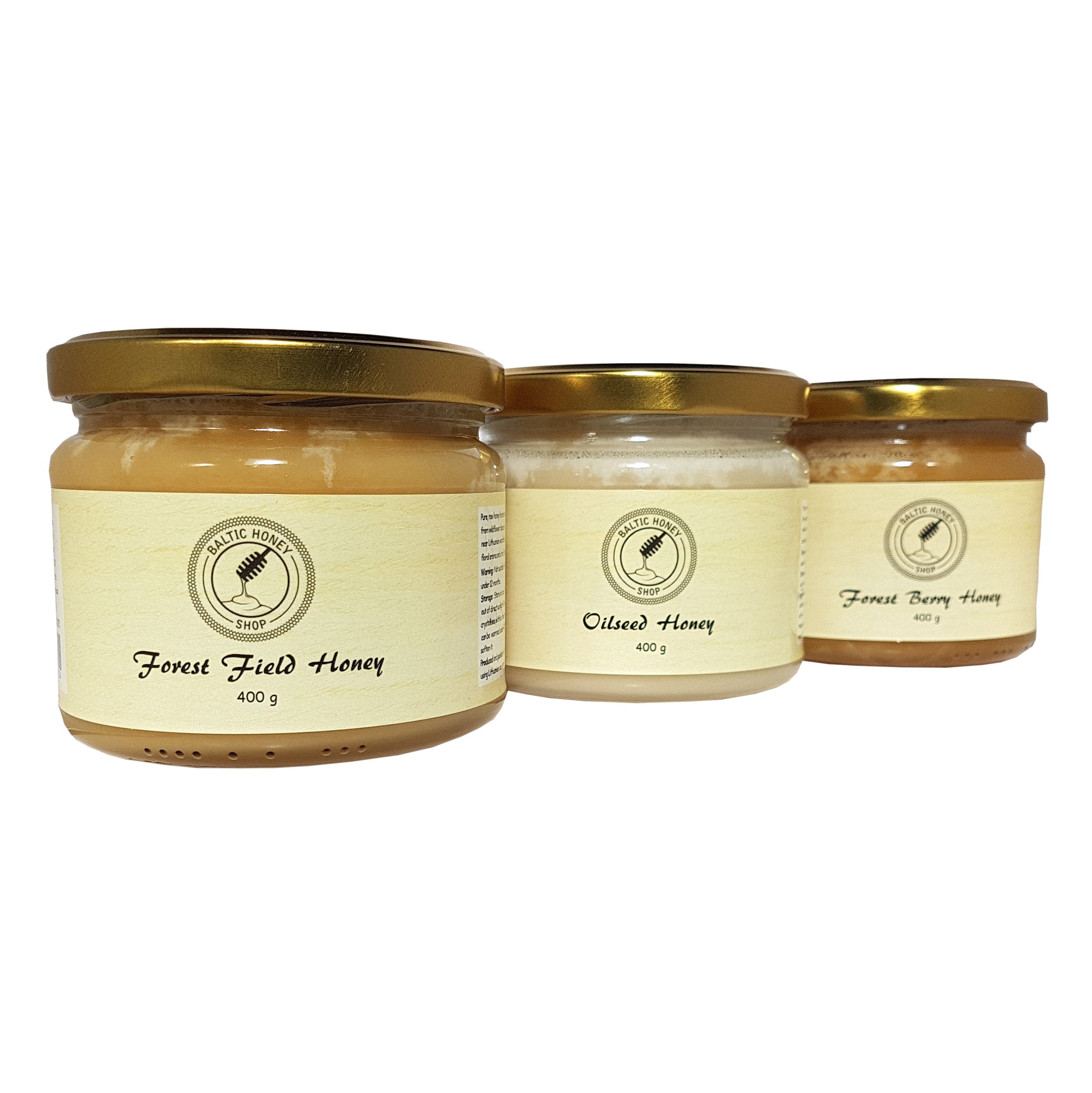 Raw Light Honey Selection (3 x 400 g)